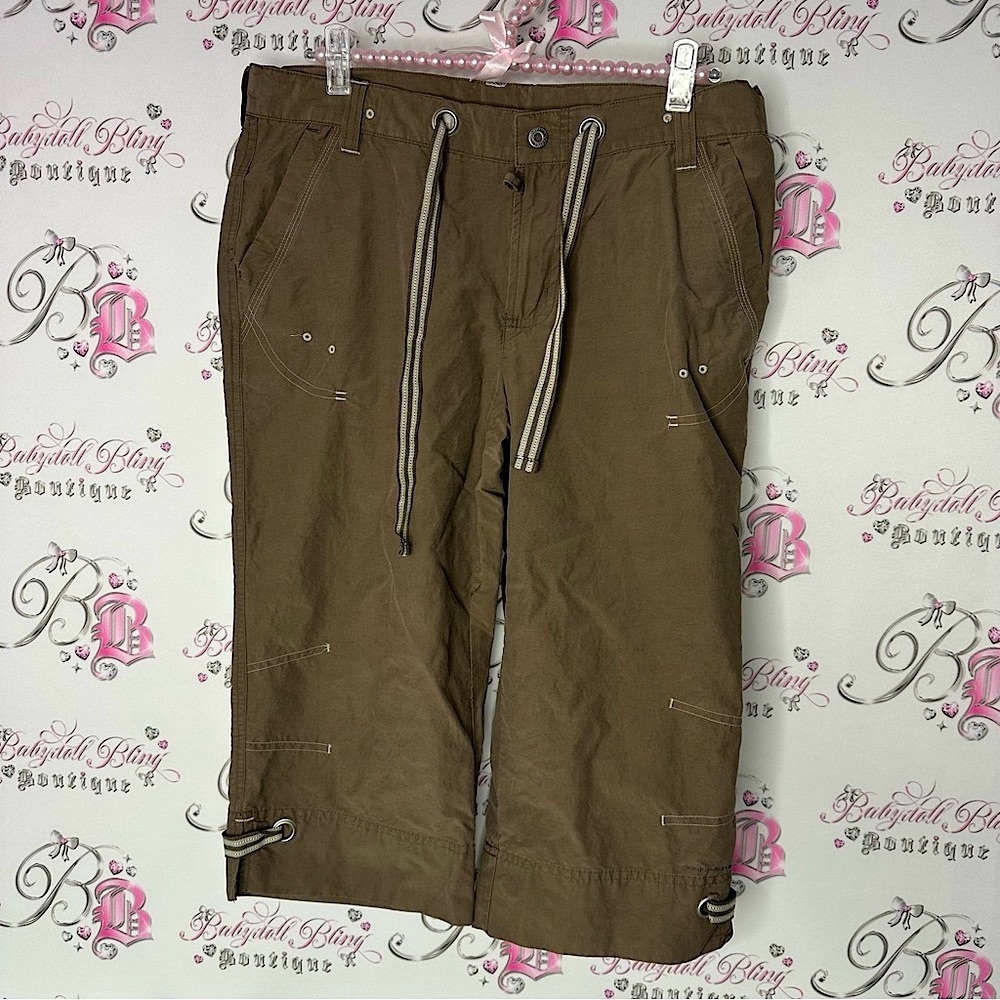 Columbia capri pants cropped cargo Casual Brown Drawstring Pants